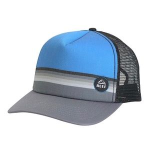 Reef Twill Foam Front Striped Snapback Mesh Trucker Cap Mission Blue Adult OS